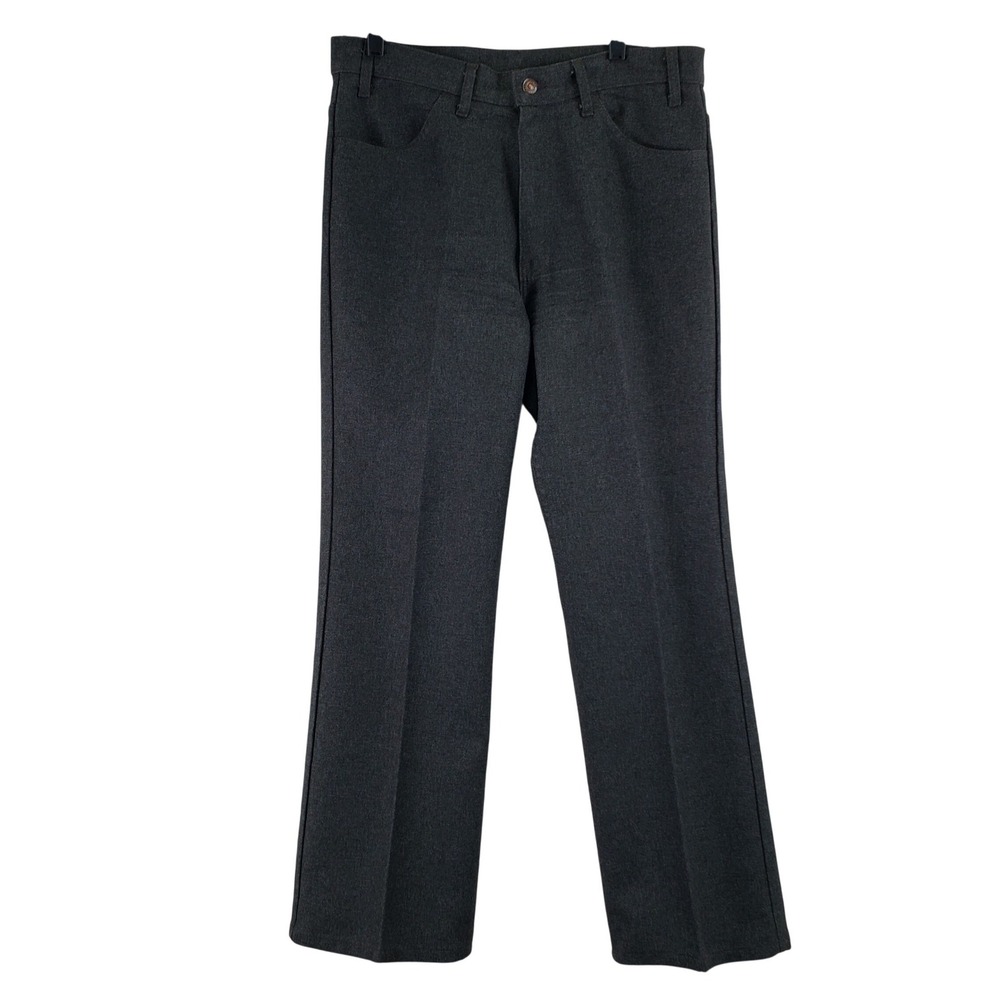 Vintage Levi's 517 Bootcut Tex Twill Pants Mens 34x30 Charcoal Made in USA Retro